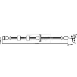 Brake Hose Pipe BORG & BECK BBH8526 OE Ref LR048085 BORG & BECK