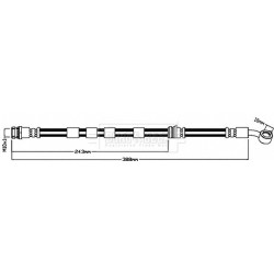 Brake Hose Pipe BORG & BECK BBH8527 OE Ref DA7R43990 BORG & BECK