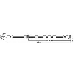 Brake Hose Pipe BORG & BECK BBH8528 OE Ref DA7R43980