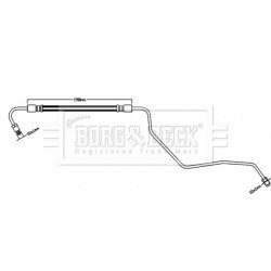 Brake Hose Pipe BORG & BECK BBH8539 OE Ref 8200663364