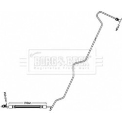 Brake Hose Pipe BORG & BECK BBH8540 OE Ref 8200663367