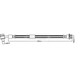 Brake Hose Pipe BORG & BECK BBH8541 OE Ref 463167096R BORG & BECK