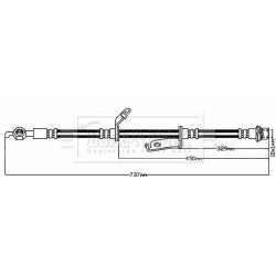 Brake Hose Pipe BORG & BECK BBH8548 OE Ref 9094702G86