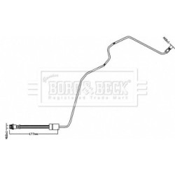 Brake Hose Pipe BORG & BECK BBH8551 OE Ref 30793550 BORG & BECK