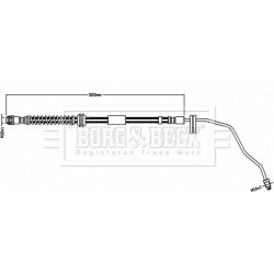 Brake Hose Pipe BORG & BECK BBH8558 OE Ref 7P0611701B BORG & BECK