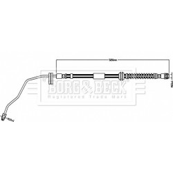 Brake Hose Pipe BORG & BECK BBH8559 OE Ref 7P0611702B BORG & BECK