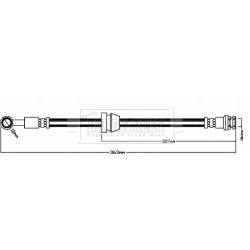 Brake Hose Pipe BORG & BECK BBH8560 OE Ref 96682950