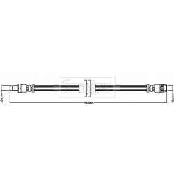 Brake Hose Pipe BORG & BECK BBH8571 OE Ref 462107756R BORG & BECK