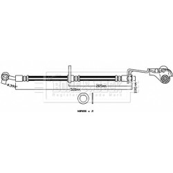 Brake Hose Pipe BORG & BECK BBH8572 OE Ref 01465SZTG00 BORG & BECK
