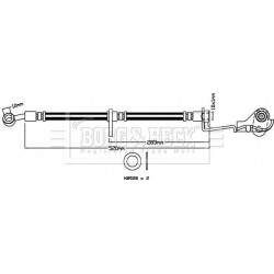 Brake Hose Pipe BORG & BECK BBH8573 OE Ref 01464SZTG00 BORG & BECK