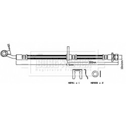 Brake Hose Pipe BORG & BECK BBH8574 OE Ref 01468TM8G01