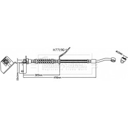 Brake Hose Pipe BORG & BECK BBH8576 OE Ref 587311R000 BORG & BECK