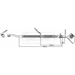 Brake Hose Pipe BORG & BECK BBH8577 OE Ref 587321R000 BORG & BECK