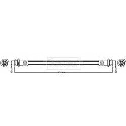 Brake Hose Pipe BORG & BECK BBH8580 OE Ref 8970774580