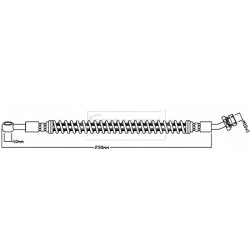 Brake Hose Pipe BORG & BECK BBH8587 OE Ref 587383E100