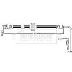 Brake Hose Pipe BORG & BECK BBH8592 OE Ref 7701071135