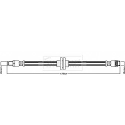 Brake Hose Pipe BORG & BECK BBH8595 OE Ref 462106581R