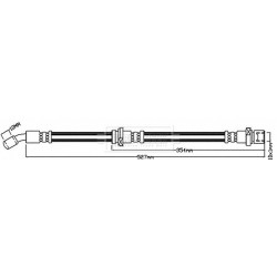 Brake Hose Pipe BORG & BECK BBH8600 OE Ref 26591SA050