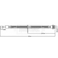 Brake Hose Pipe BORG & BECK BBH8604 OE Ref 5155068L00