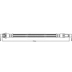 Brake Hose Pipe BORG & BECK BBH8607 OE Ref 30793632