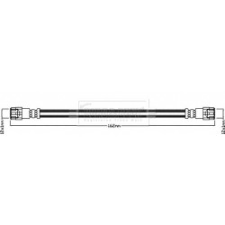 Brake Hose Pipe BORG & BECK BBH8608 OE Ref 3D0611775H