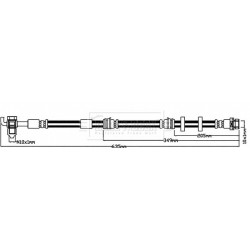 Brake Hose Pipe BORG & BECK BBH8611 OE Ref 1571286
