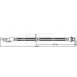 Brake Hose Pipe BORG & BECK BBH8613 OE Ref 9094702F80 BORG & BECK