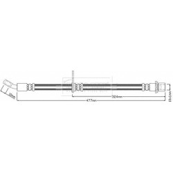 Brake Hose Pipe BORG & BECK BBH8621 OE Ref 9004922190000 BORG & BECK