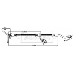 Brake Hose Pipe BORG & BECK BBH8623 OE Ref 587322S100