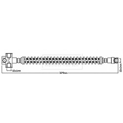 Brake Hose Pipe BORG & BECK BBH8626 OE Ref 58833H1060 BORG & BECK