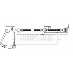 Brake Hose Pipe BORG & BECK BBH8627 OE Ref 8980082570