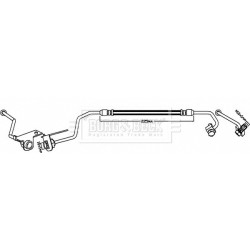Brake Hose Pipe BORG & BECK BBH8633 OE Ref C2Z2222 BORG & BECK