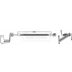 Brake Hose Pipe BORG & BECK BBH8635 OE Ref C2C6169 BORG & BECK