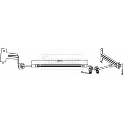 Brake Hose Pipe BORG & BECK BBH8638 OE Ref C2P14733