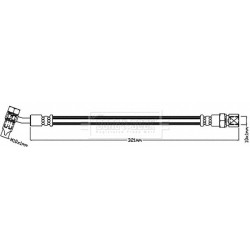 Brake Hose Pipe BORG & BECK BBH8641 OE Ref MXD5670CB BORG & BECK