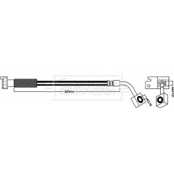 Brake Hose Pipe BORG & BECK BBH8642 OE Ref 52129261AC BORG & BECK