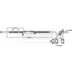 Brake Hose Pipe BORG & BECK BBH8644 OE Ref 5154168AA BORG & BECK