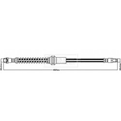 Brake Hose Pipe BORG & BECK BBH8649 OE Ref 2044200948