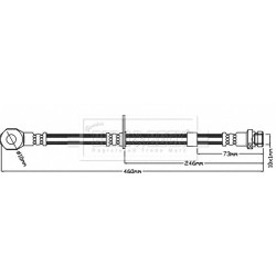 Brake Hose Pipe BORG & BECK BBH8658 OE Ref MN102531 BORG & BECK