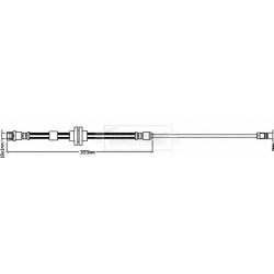 Brake Hose Pipe BORG & BECK BBH8661 OE Ref 7701071134 BORG & BECK