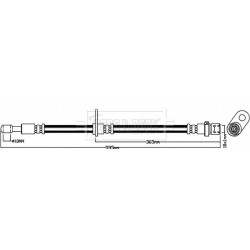 Brake Hose Pipe BORG & BECK BBH8668 OE Ref 26540XA01A BORG & BECK