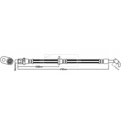 Brake Hose Pipe BORG & BECK BBH8669 OE Ref 26541XA01A BORG & BECK