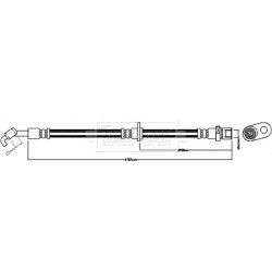 Brake Hose Pipe BORG & BECK BBH8670 OE Ref 26541XA00A BORG & BECK