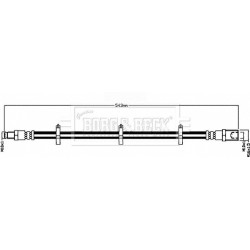Brake Hose Pipe BORG & BECK BBH8674 OE Ref 504196939
