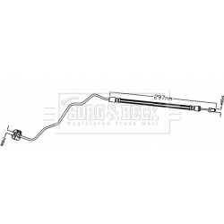 Brake Hose Pipe BORG & BECK BBH8675 OE Ref 9812873780