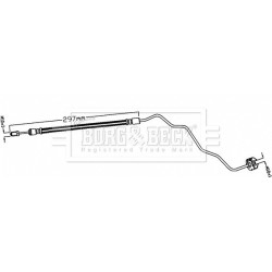 Brake Hose Pipe BORG & BECK BBH8676 OE Ref 9812873680