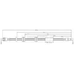 Brake Hose Pipe BORG & BECK BBH8681 OE Ref 205 420 00 48