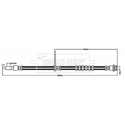 Brake Hose Pipe BORG & BECK BBH8685 OE Ref 2327935