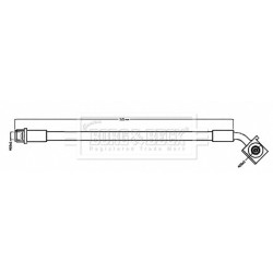 Brake Hose Pipe BORG & BECK BBH8691 OE Ref 13468085