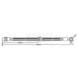 Brake Hose Pipe BORG & BECK BBH8698 OE Ref GHP943980 BORG & BECK